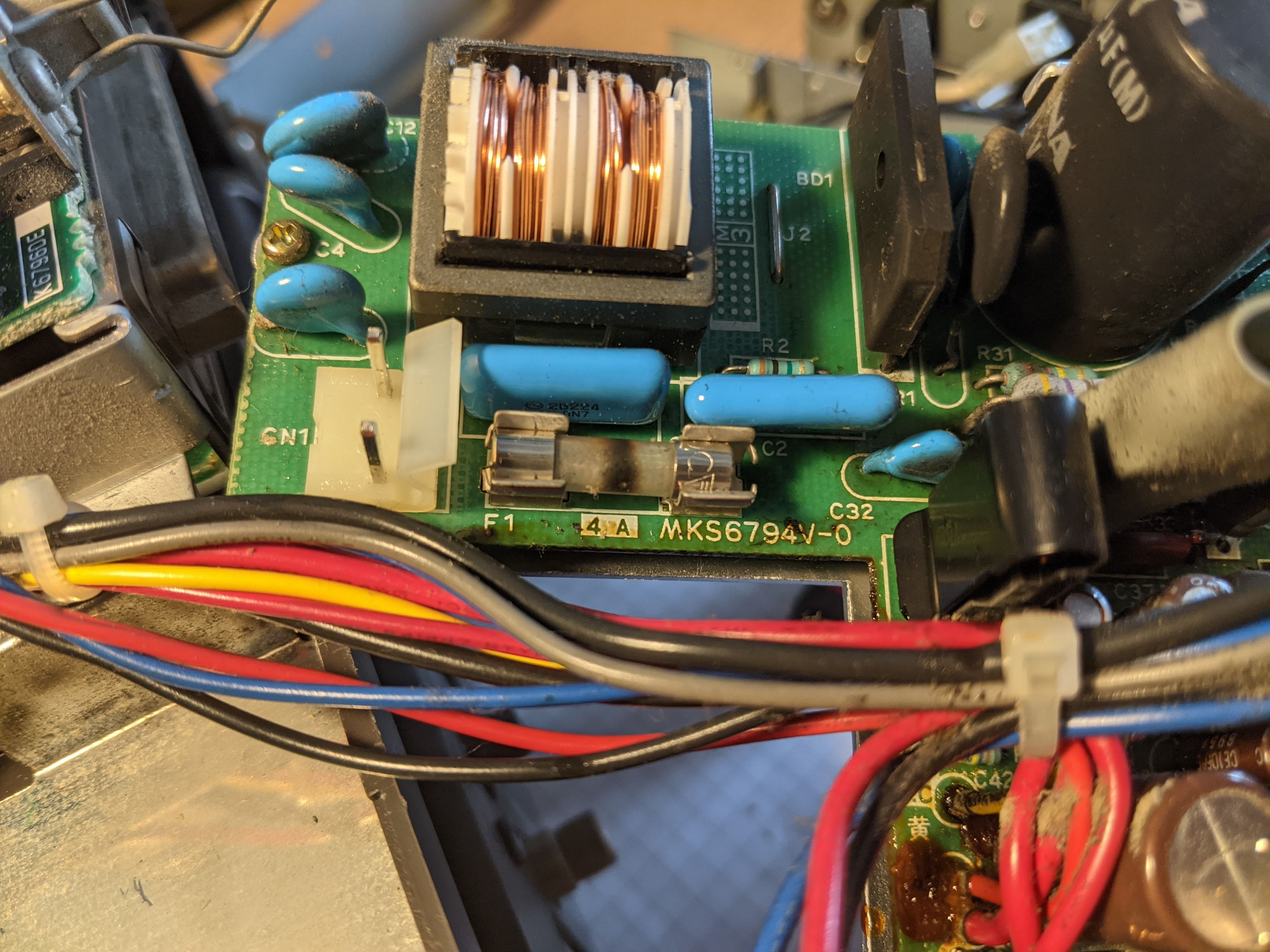 power supply unit - blown fuse